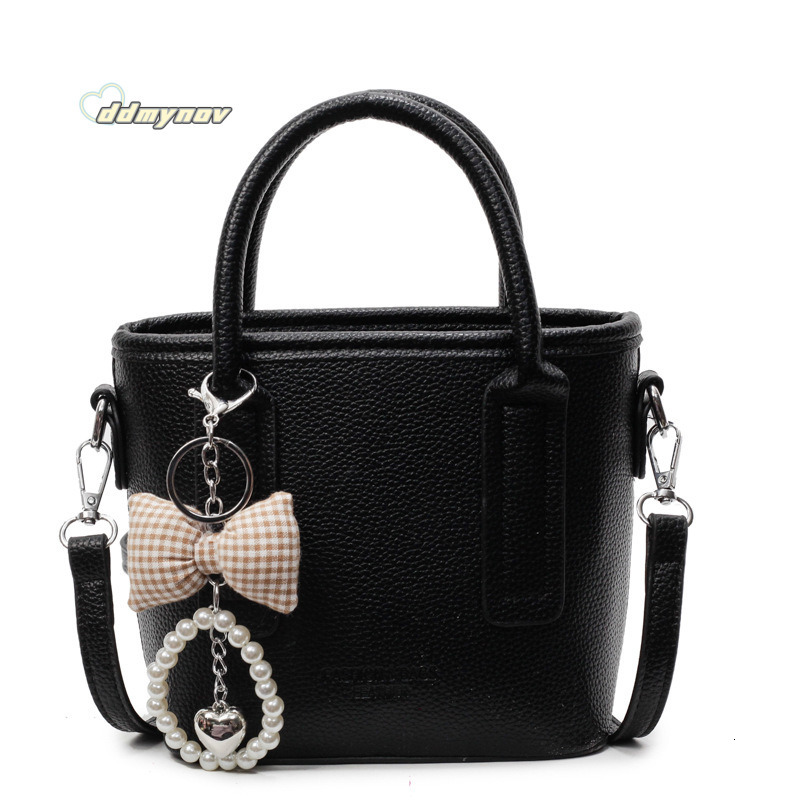 Textured Handbag for Women 2025 New Trendy Fashion Versatile Shoulder Commuter Crossbody Bucket Bag ddmynov