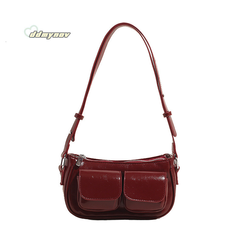 Korean Niche Underarm for Women Summer 2024 New Fashion Motorcycle High-end Versatile Handbag Crossbody Bag ddmynov