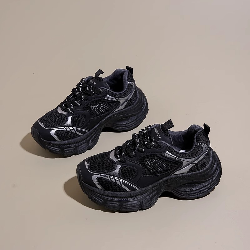 Ddmysports Korean Thick Soled Spring New Platform Casual For Petite Women Height Increasing With Rhinestones Street Style Dad Shoes Outdoor Shoes