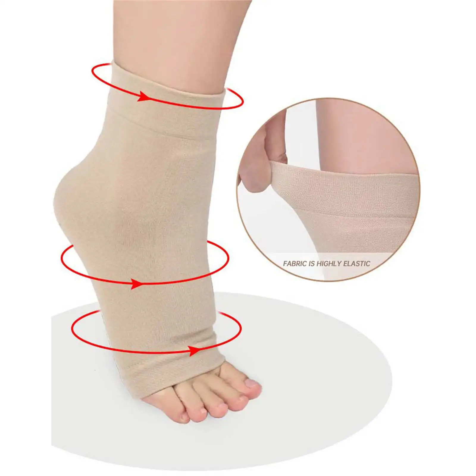 One Pair Padded Skate Socks for Lace Bite Protection For Heel Pain Relief Silicone Heel Protectors 250613