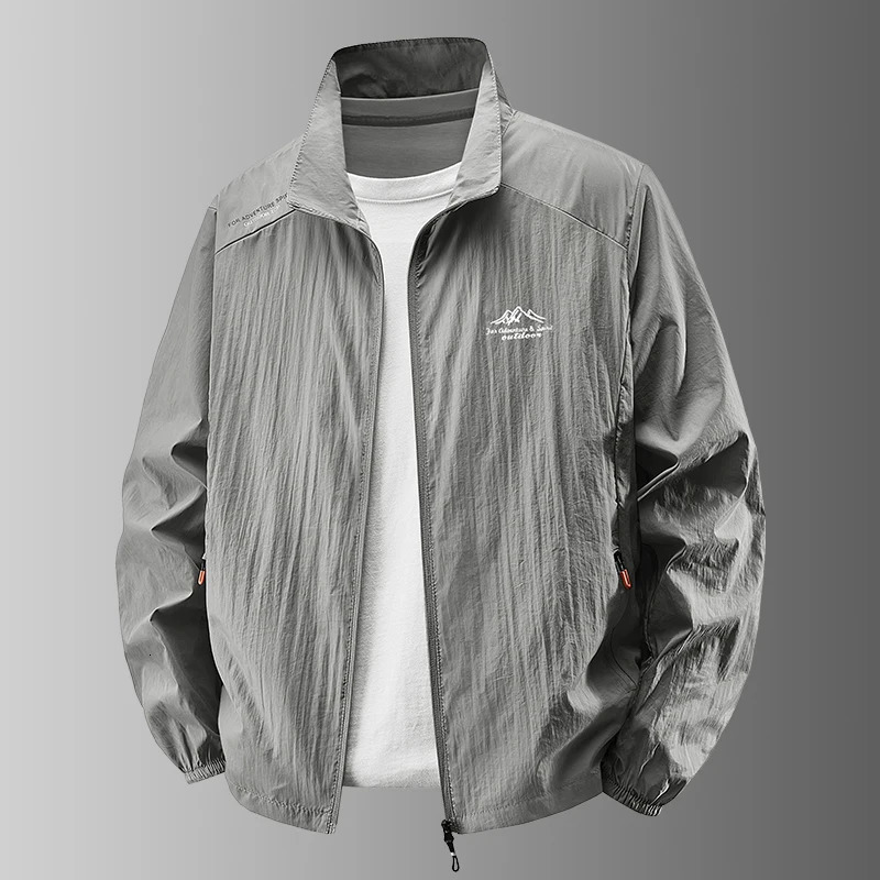 Summer Mens Sun Protection Casual Breathable Sports Windproof Water Resistant Ultrathin Jacket Outdoor Fishing Skin Clothing 250614