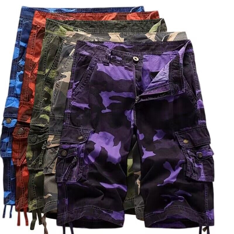 sweatpants Designer shorts men's loose casual work pants camouflage shorts multi-pocket capri mid-length pants