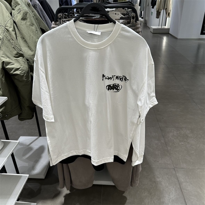 100% Cotton 250g Heavy Trendy Shortsleeved Tshirt Guochao Original Printed Mens Versatile Couple Breathable Top w250520