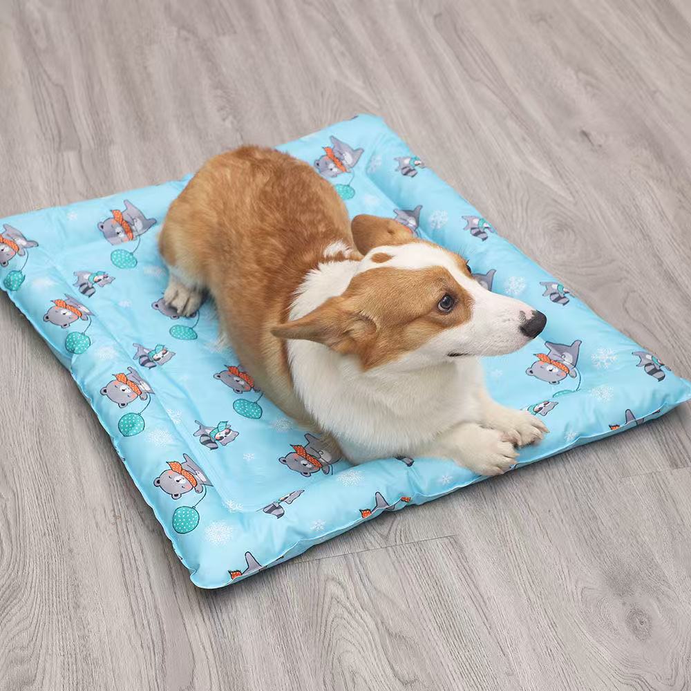 Cooling Pet Bed with Ice Pad: Summer Cool Mat for Dogs Cats, Anti-Bite and Dirt-Resistant, Washable Free shipping