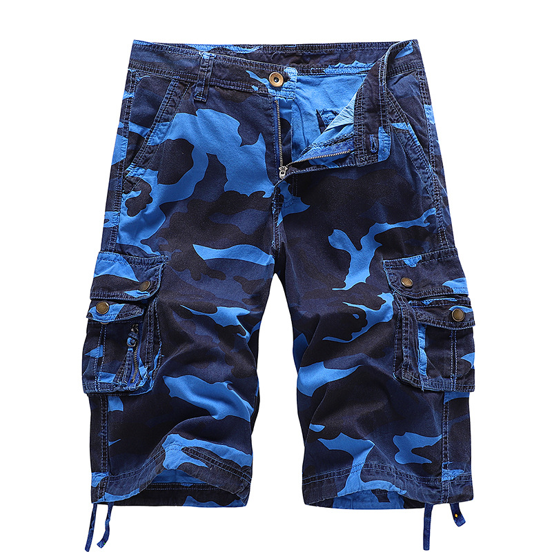sweatpants Designer shorts men's loose casual work pants camouflage shorts multi-pocket capri mid-length pants