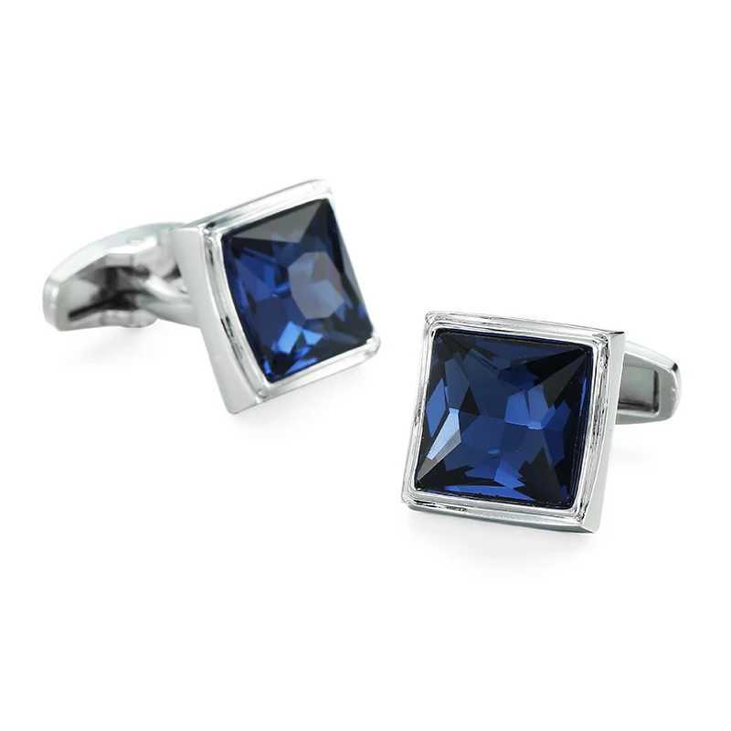 High quality blue crystal horse cufflinks for mens wedding French shirt badges and cufflinks factory direct wholesale XJ250614