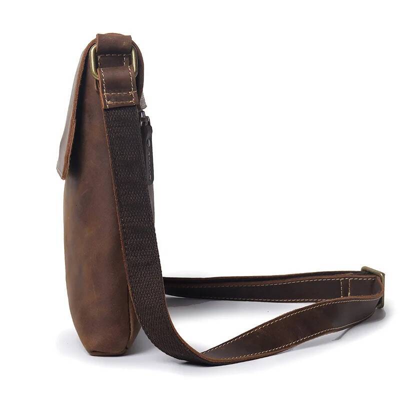 Vintage Genuine Shoulder Bag for Male High Quality Men's Cow Leather Crossbody Messenger Bags Man Sling Handbag