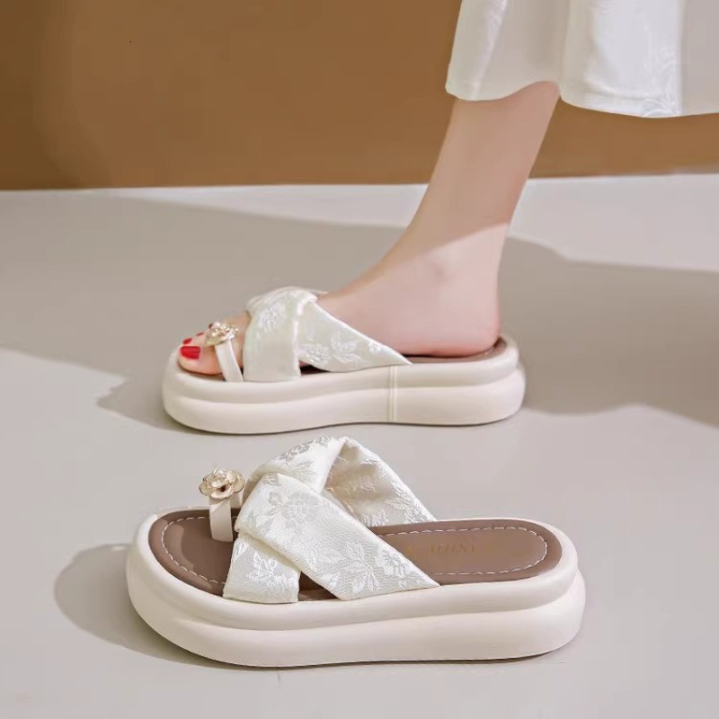 Ddmysports Toe Ring For Women Summer New Chinese Style Sandals Outdoor Beach Slippers Outdoor Shoes