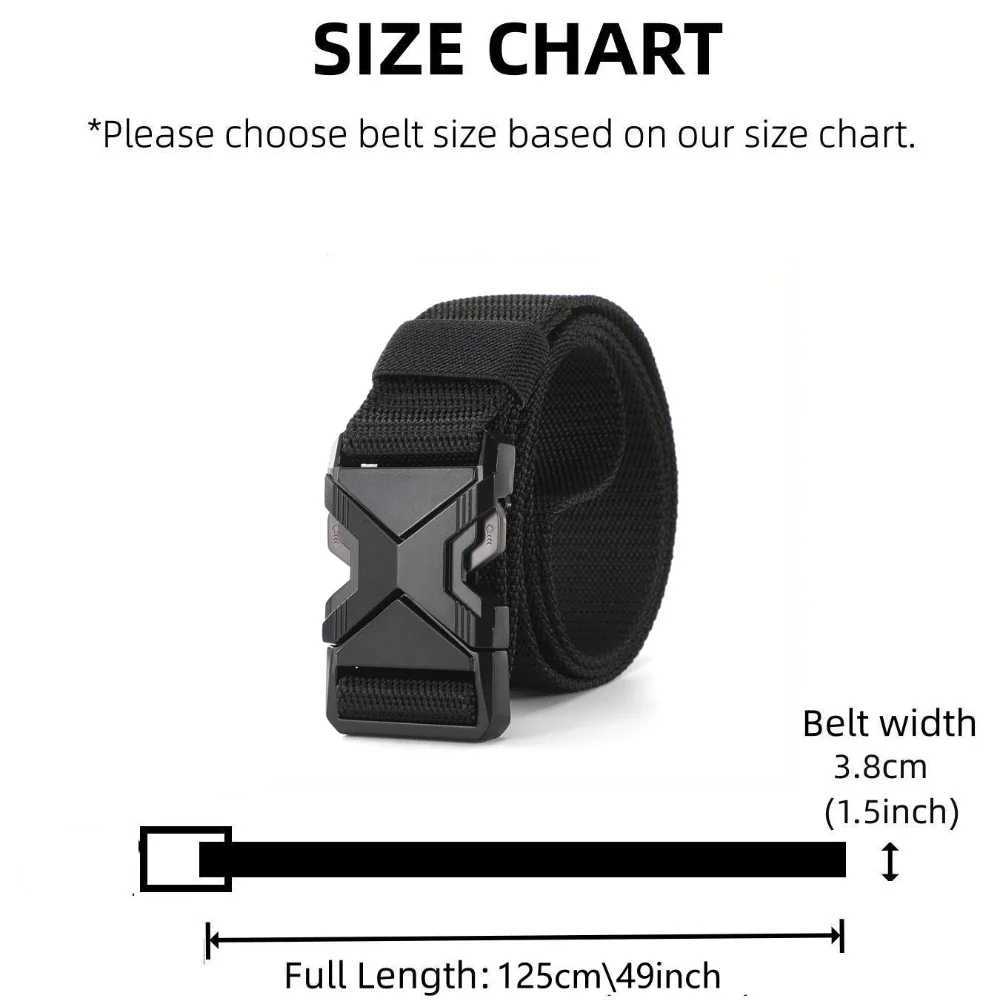 2PC Quick Release Pluggable Buckle Sports Belt Breathable Men Belts For Men Pants Belt Men Bbelt Perfect for Outdoor Adventures X250614