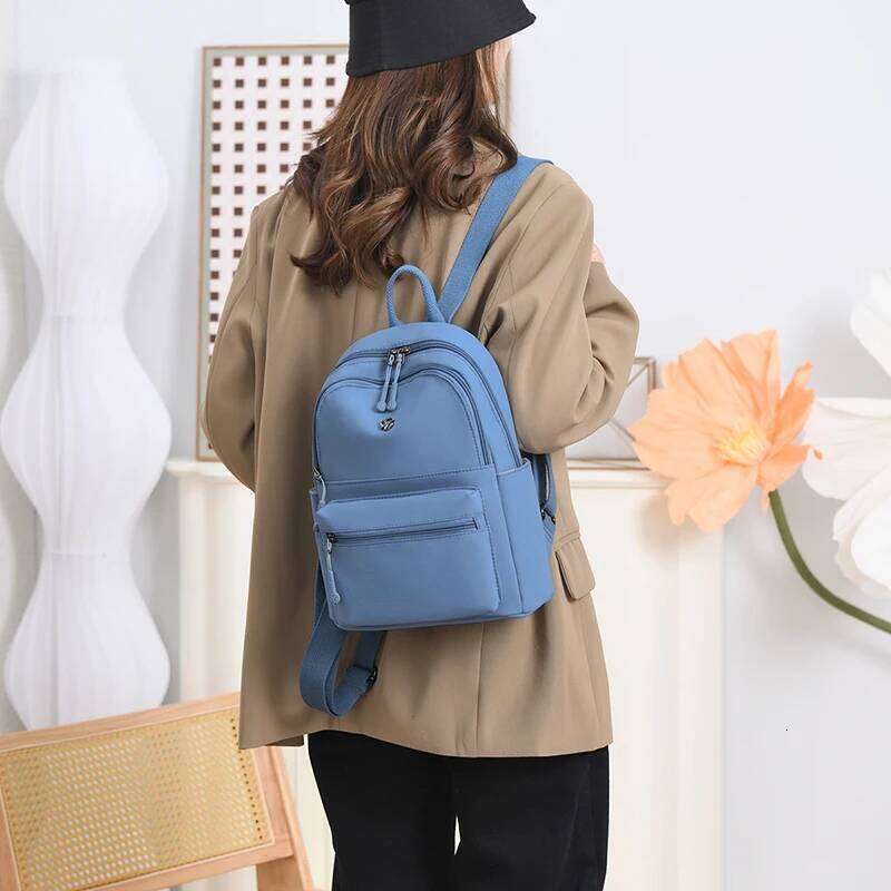 Casual Multi Pockets Backpacks For Waterproof Nylon Daypack Women Lightweight Back Pack Ladies Large Capacity Travel Bags