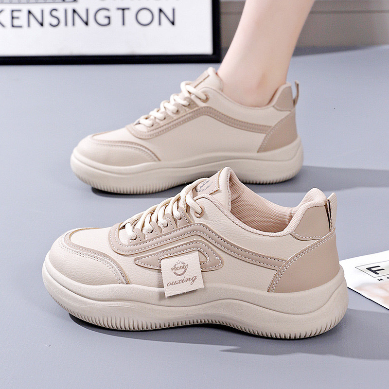 Ddmysports Spring Women S New Breathable White Sneakers Korean Style Versatile Thick Soled Sports Casual Board Trendy Shoes Outdoor Shoes