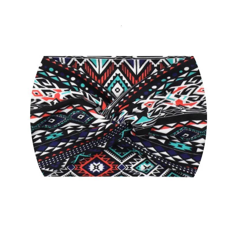 Widening 18CM stretch printed sports sweatband headband headscarf hairband