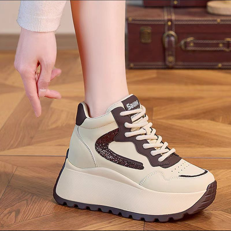 Ddmysports Dad Sneakers Spring And Autumn New Lightweight Soft Sole Sports Casual Versatile Height Increasing Women S Shoes For Petite Outdoor Shoes