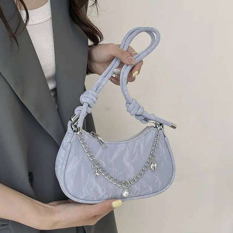 2025 Summer Trend Solid Color Shoulder Bag-Exquisite Foreign Style Crossbody Purse Casual Vegan Leather Bag For Work/Date/Travel