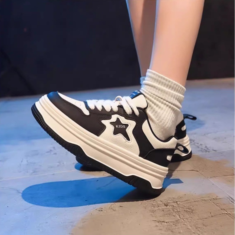 Ddmysports Star Sneakers Spring New Thick Soled White Stylish Casual Platform Sports Fashion Women S Shoes Outdoor Shoes