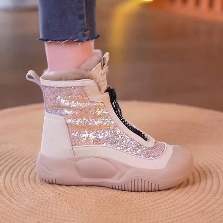 Ddmysports Versatile Thickened Fleece Snow For Women New Autumn Winter Short Boots Cotton Shoes Outdoor Shoes