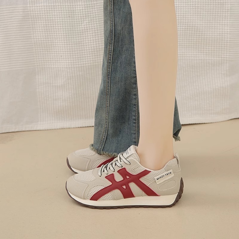 Ddmysports Spring Mesh Agan For Women New Thick Soled Versatile Lightweight Casual Sneakers Soft Breathable German Training Shoes Outdoor Shoes