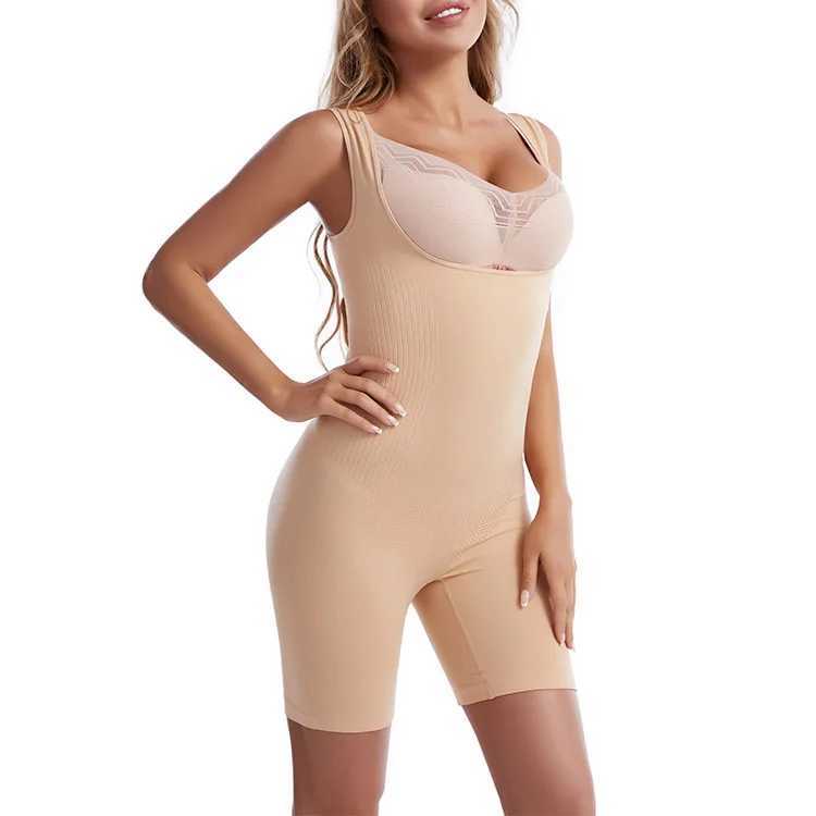 European/American one-piece shapewear belly cinching pants body shaping hip lifting pants gathering one-piece vest for women XJ250614