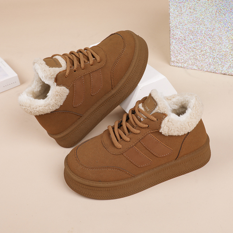 hot Free shipping designer Boots for woman cotton shoes winter new thick soled plush fashionable casual vintage snow boots