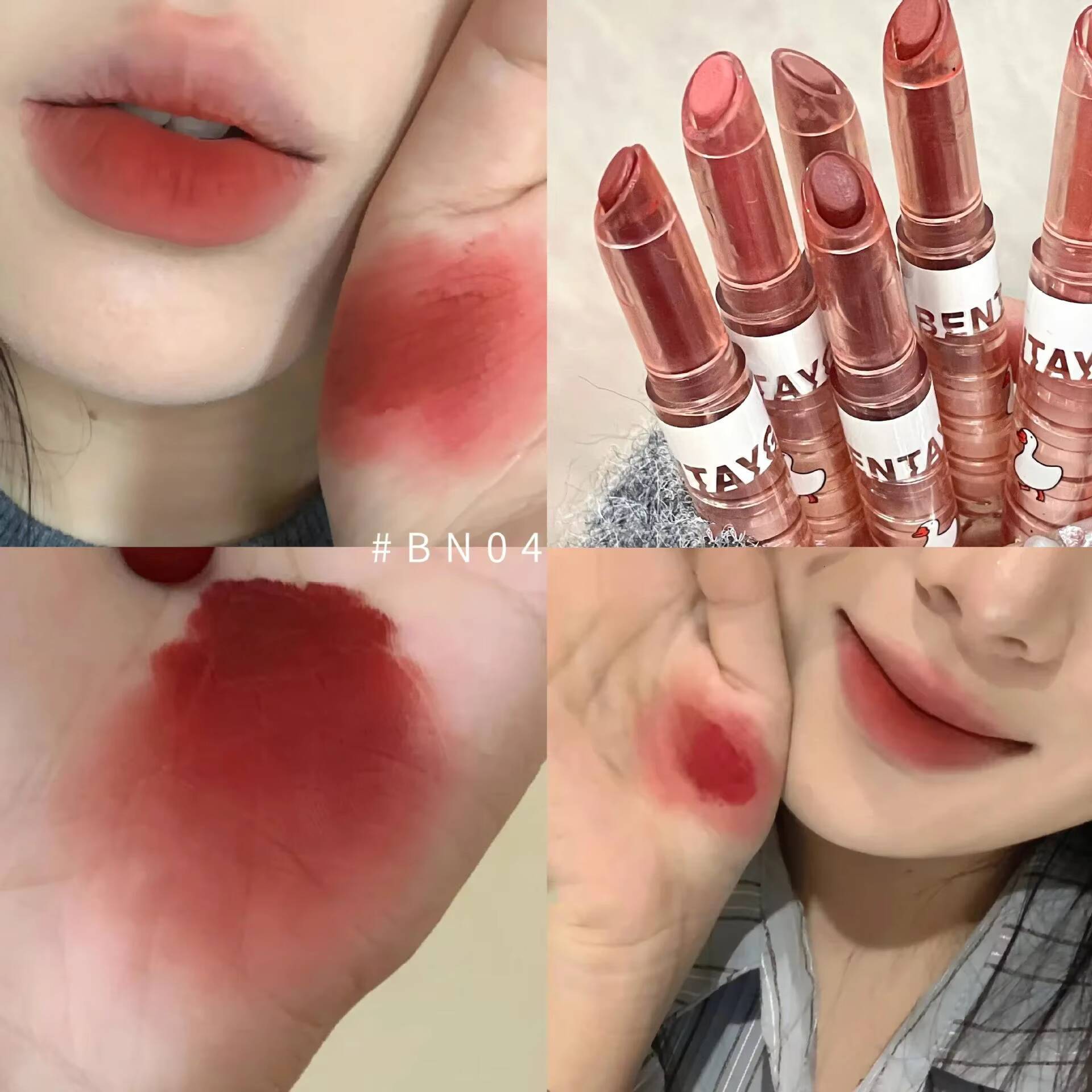 Velvet Matte Lipstick Pen Lasting Waterproof Lips Contouring Pencil Nude Brown Tint Non-stick Cup Lip Gloss Korea Cosmetics happy