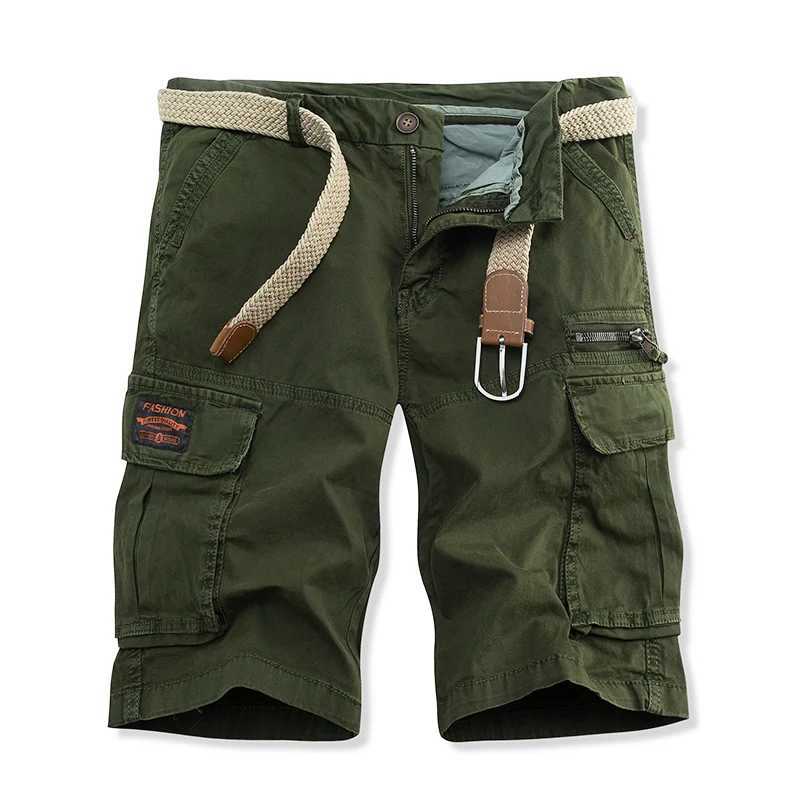 Summer Overalls Men Casual Shorts New Loose Sports Comfortable Knee Shorts Streetwear Breathable Safari Short Pants W250614