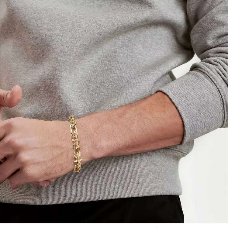 High Version Precision Horseshoe Bracelet with U-Shaped Buckle Chain Fashionable Personalized Moissanite S925 Silver Bracelet