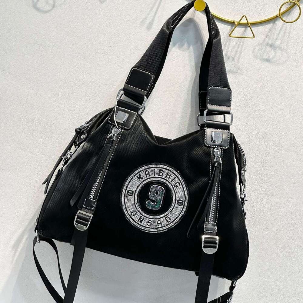 2024 New Fashion Diamond-Encrusted French Style High-End Tote Single Shoulder Crossbody Versatile Large Capacity Women's Bag