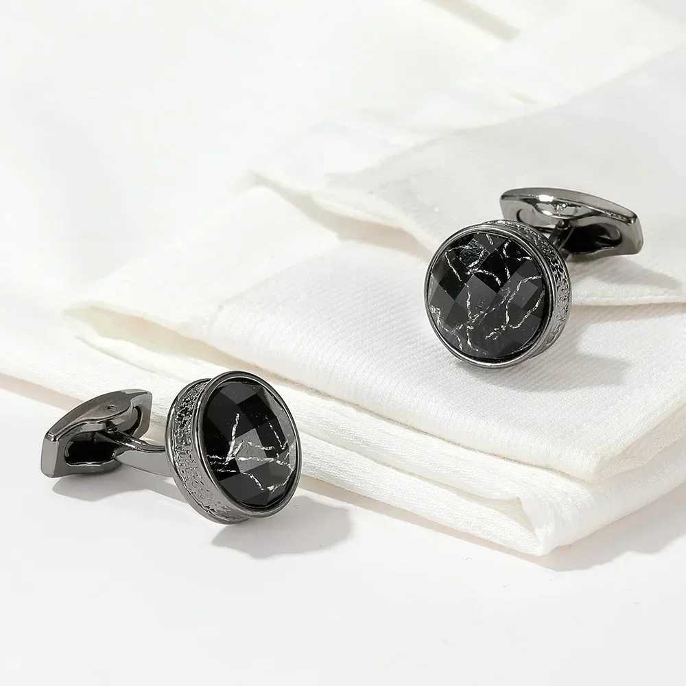 Vintage Geometric Enamel Cufflinks for Men French Fashion High-end Personalized Gifts Business Daily Shirt Cuffs Accessories XJ250614