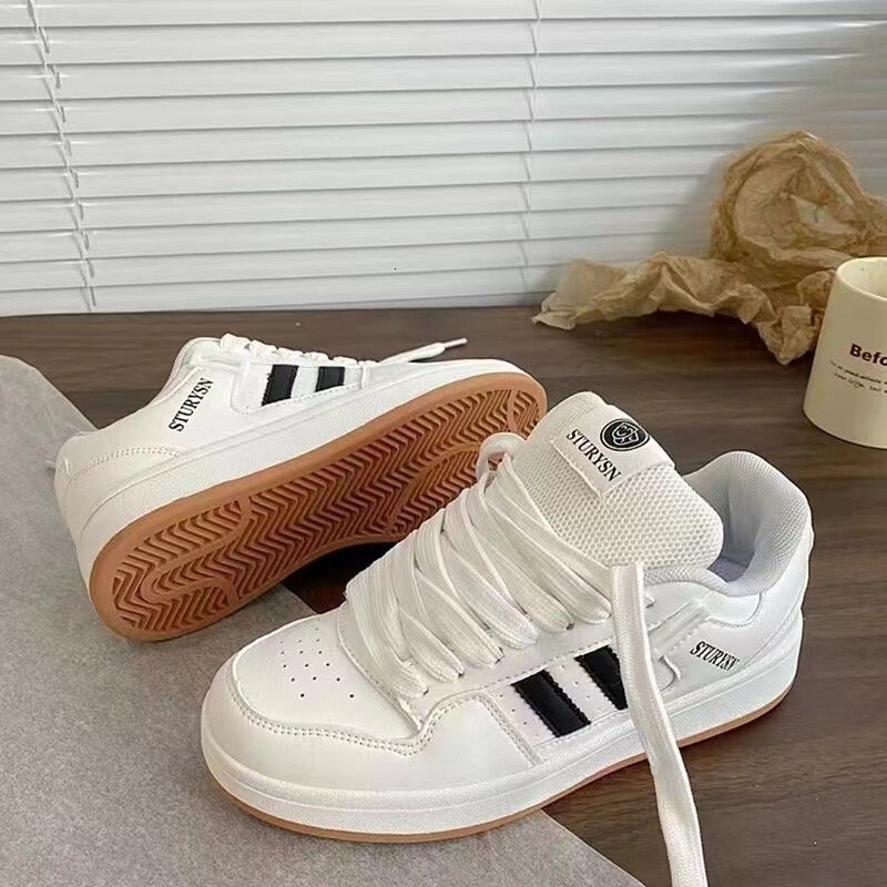 Ddmysports Platform Sneakers For Women Autumn New Super Popular High Value Student White Shoes Casual Versatile Loose Outdoor Shoes