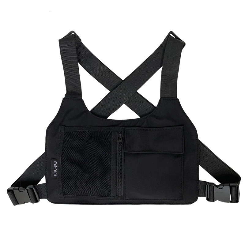 Hiphop Streetwear Unisex Chest Rig Bag High Quality Nylon Bags Multifunction Tactical Vest Backpack 250614