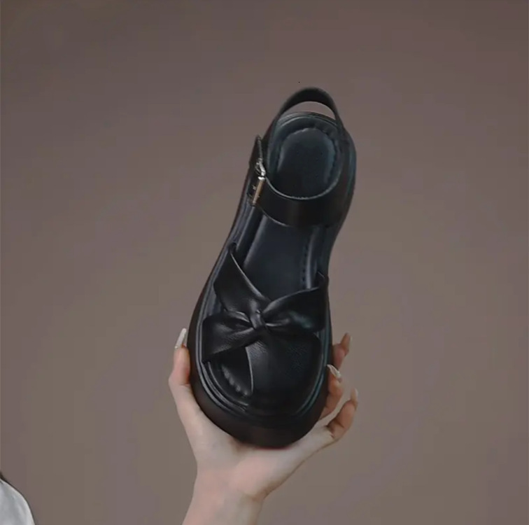 Ddmysports Summer Thick Soled Roman French Style Stunning Closed Toe Sandals For Women Fashionable Outdoor Wear With Skirts New Beach Shoes Outdoor Sh