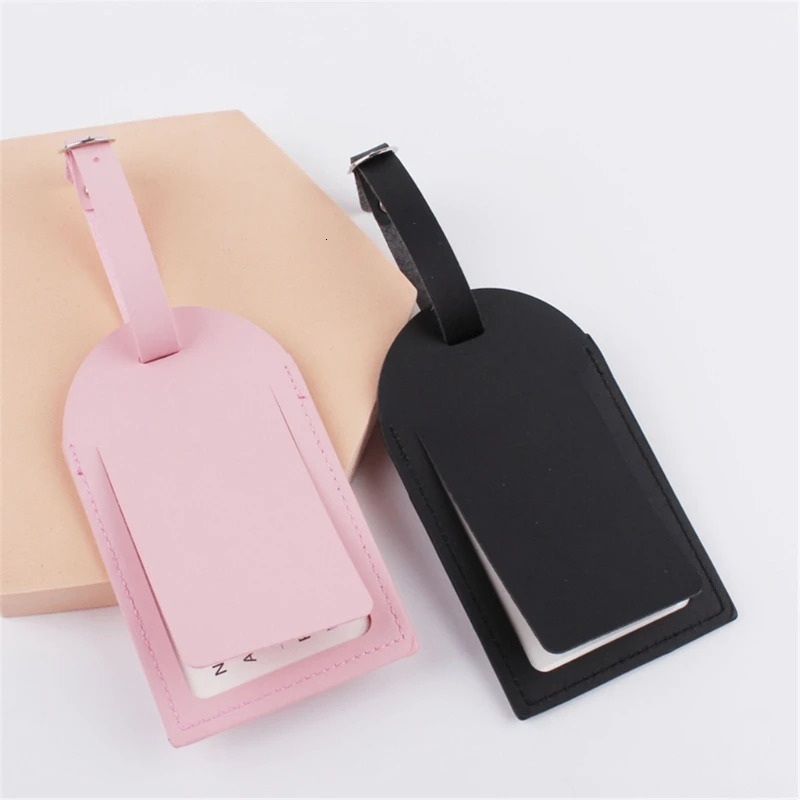 Leather Suitcase Luggage Tag Label Bag Pendant Handbag Portable Travel Accessories Name ID Address Tags for Women Men 250614