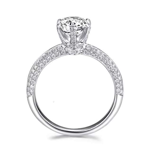 925 Sterling Silver 1ct Moissanite Engagement Ring Jewelry Lab VVS Diamond Wedding Rings for Woman