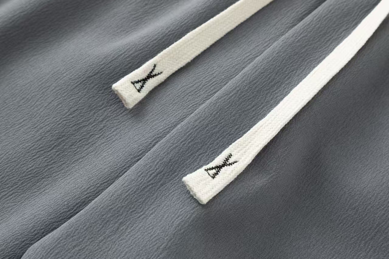 Men's Loose-Fit Cargo Pants with Ankle Tie - Sporty Casual Long Trousers, Summer Thin Style, Trendy Versatile Nine-Point Pants