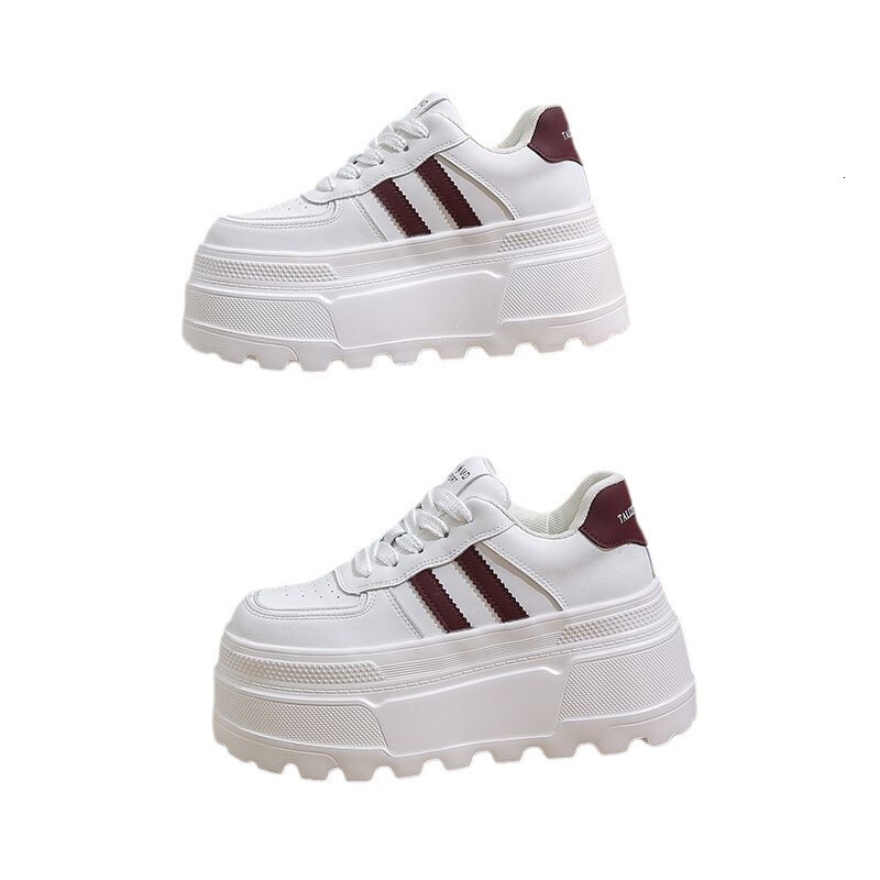 Ddmysports Platform Increasing White Sneakers Thick Sole Board New Petite Fairy Style Cm Height Increase Versatile Casual Shoes Ins Trend Outdoor Shoe