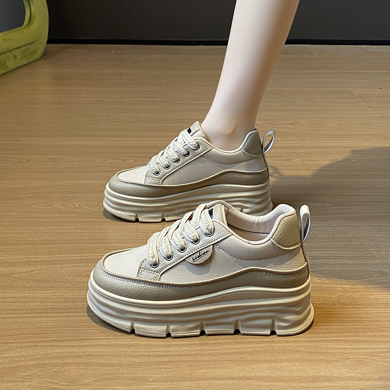 Ddmysports Thick Soled White Sneakers For Women Spring New Ins Style Female Students Casual Sports Versatile Board Shoes Street Shooting Cy Outdoor Sh