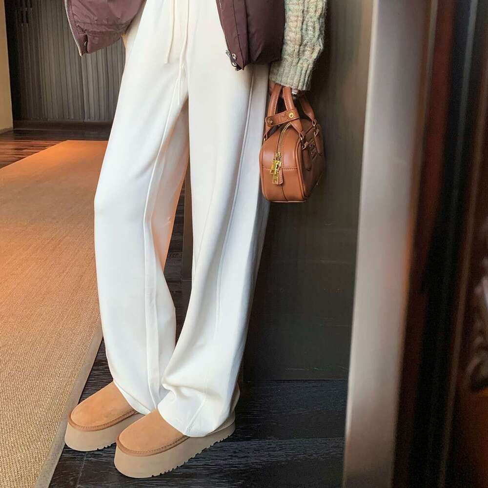 Grape Mom Studiolee Warm Thick Sole Patchwork Zipper Leg-High Slimming Snow Boots for Women Autumn Winter