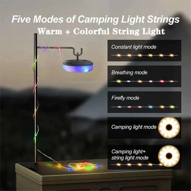 LED Camping Lamp Strip Atmosphere 10M Length Waterproof Recyclable Light Belt Outdoor Garden Decoration Lamp for Tent Room W250613
