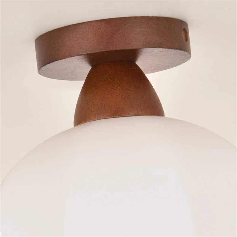 Walnut LED Ceiling Chandelier Lights Decoration Aisle Corridor Living Room Light Home Lighting Modern Ceiling Lamp Luminaria XJ2500613