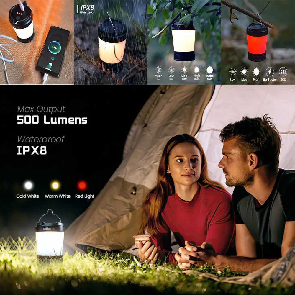 Sofirn LT1S USB C 21700 Rechargeable Camping Light Powerful Torch Portable Emergency Lantern 2700K-6500K with Reverse Charging W250613