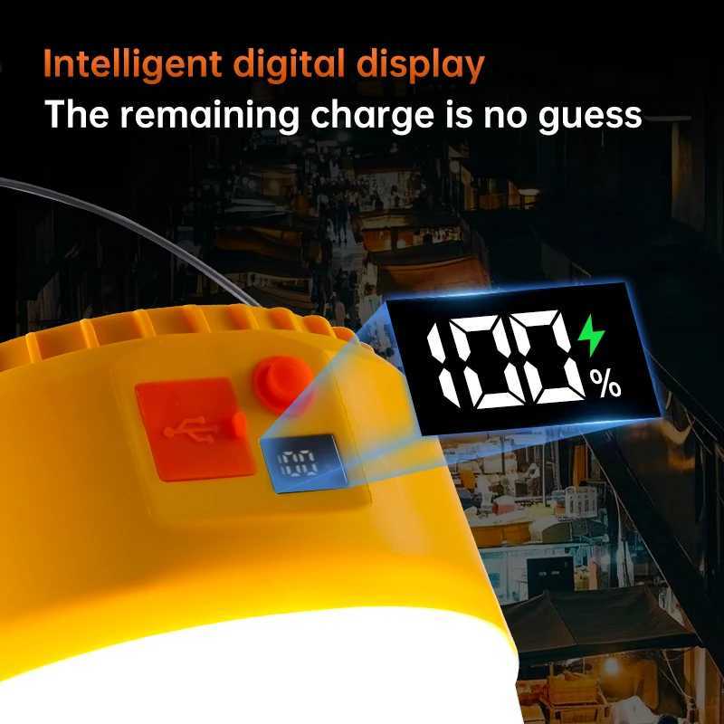 Outdoors Solar Powered Emergency Tent Lamp Ultra long endurance LED Portable Lantern Power Bank Night Emergency Light BBQ Camp W250613