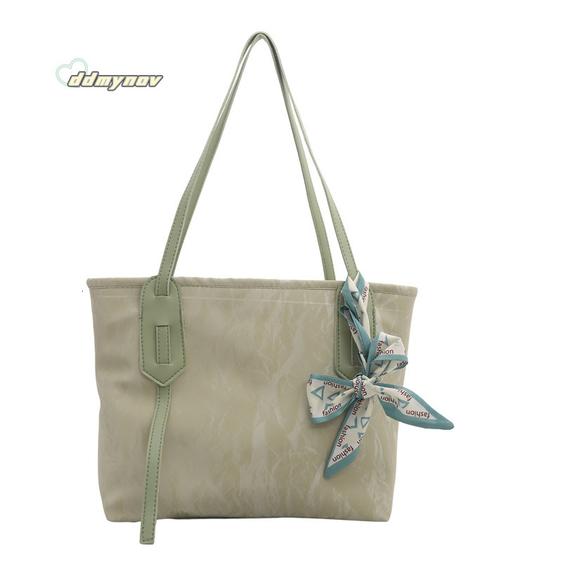 Tote Korean Style Solid Color Simple Textured Handbag Large Capacity Versatile Class Commuting Bag for Women ddmynov