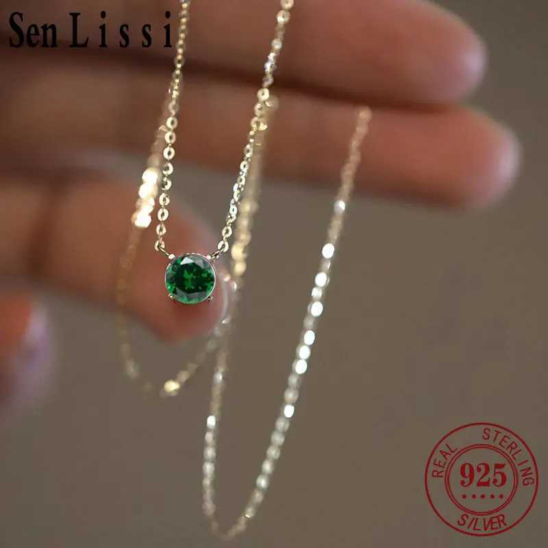 SOMILIA 10 Color Fashion S925 Pure Silver 18k Gold Pendant Multi-functional Single Diamond Necklace with 5A Zircon Fine Necklace Z250614