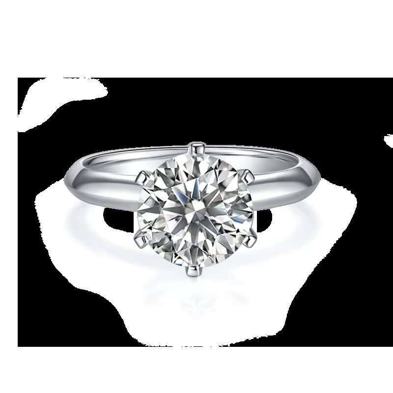 Foxi Promise Rings Free Lase Engrave /Name 925 Sterling Silver 3CT 925 Moissanite Diamond Engagement Wedding Band for Women