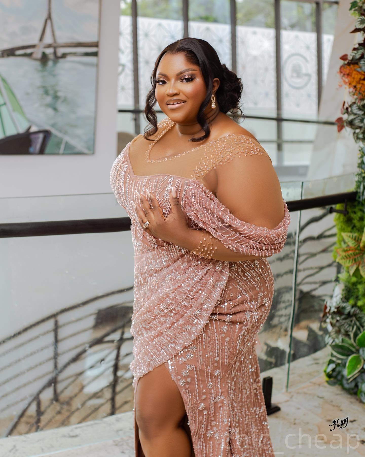 Champagne Mermaid Prom Dresses 2025 Illusion Beaded High Split Evening Formal Party Second Birthday Engagement Gowns Plus Size Dress For Special Occas