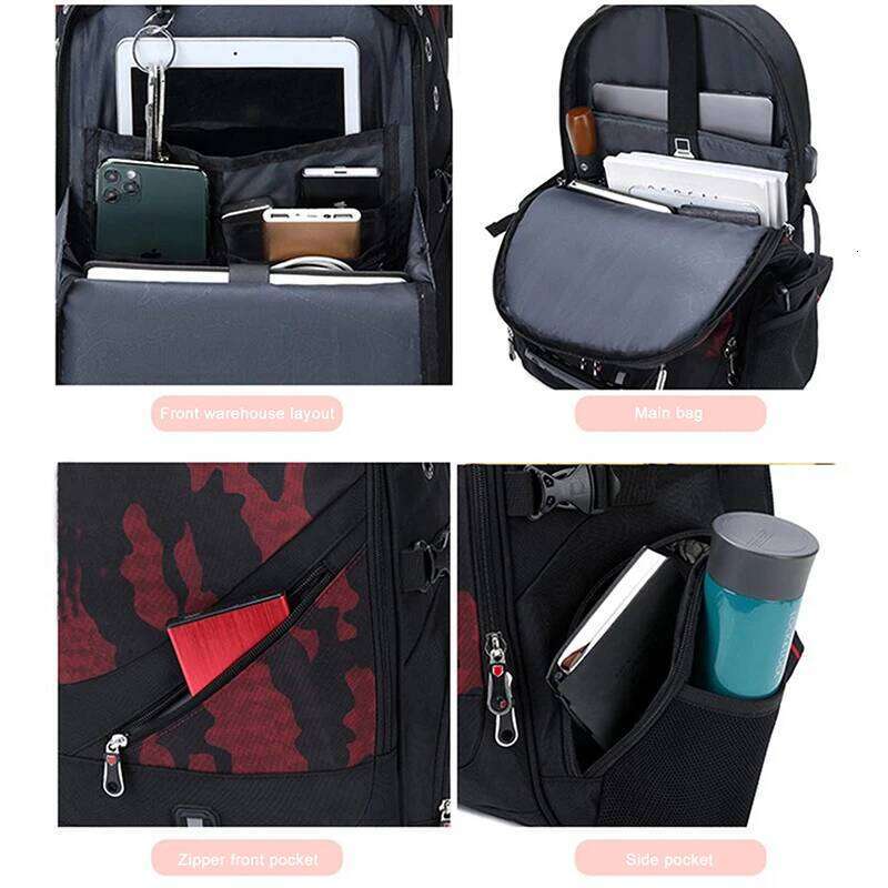 Waterproof Women 17 Inch Laptop School Bags For Girls USB Charging Bag Fashion Bagpack Men Travel Backpack Male Mochila