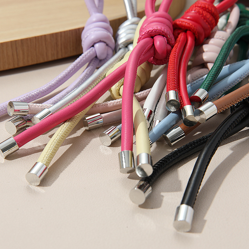 Bag Charm Hand-woven Rope Pendant Genuine Leather Braided Versatile Keychain Bag Ornaments Gift for Men and Women 250214