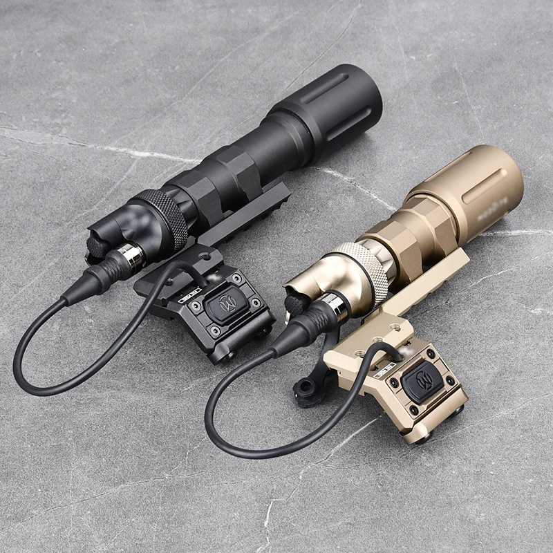 Scout PLH-V2 1300Lumen Tactical LED High Power Flashlight Metal PLHv2 Weapon Light Mod button Switch Hunting Offset Mount Base XJ250613