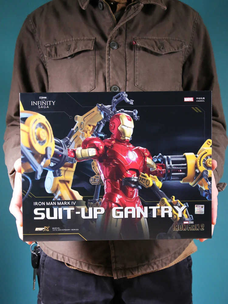 Zd Toys Suit Up Gantry With MK4 Iron Man Gantry Original 1/10 Tony Stark Model Action Figure Collectible Toy Gift For Kid W250614