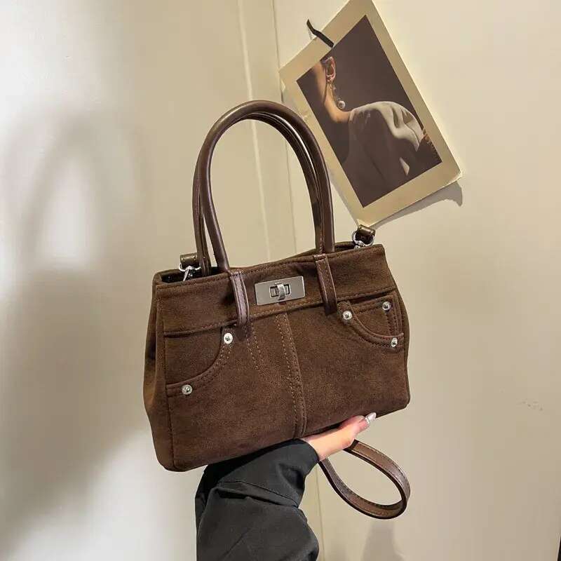 Designer Free Shipping New Single Shoulder Bags Women Bag Square Handheld File Tote Sanding Crossbody Free shipping